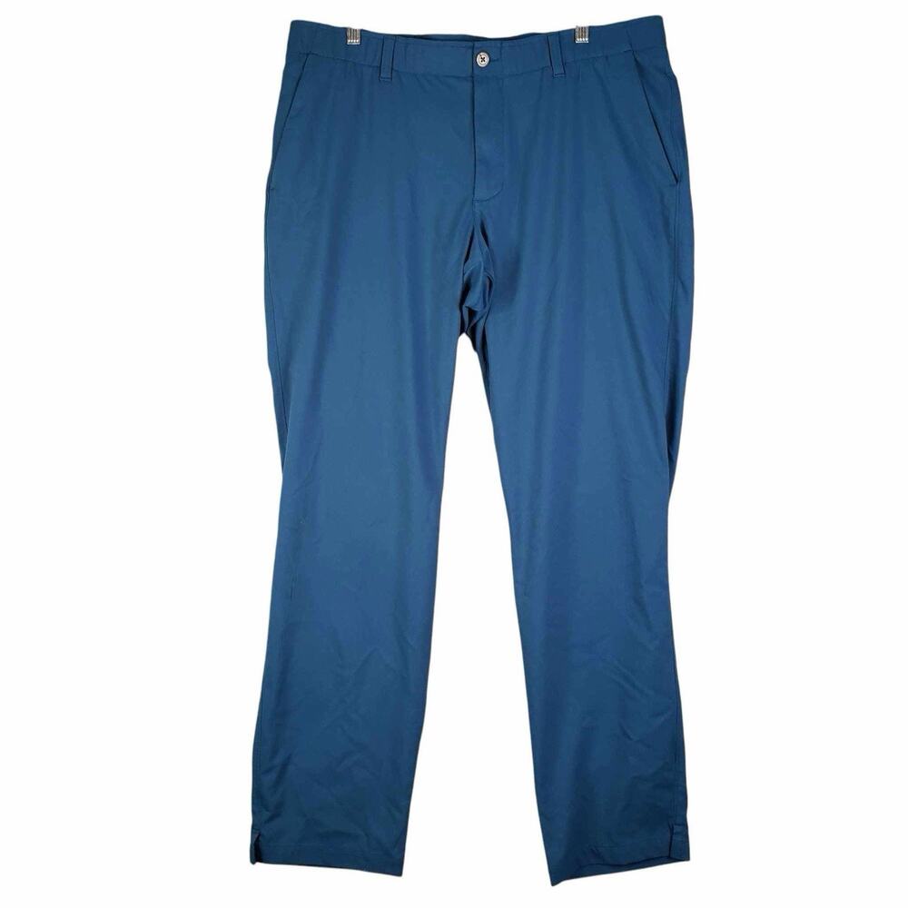 Under Armour UA Golf Pants Men's Size 40X34 Blue Teal Chino Flat Front Loose